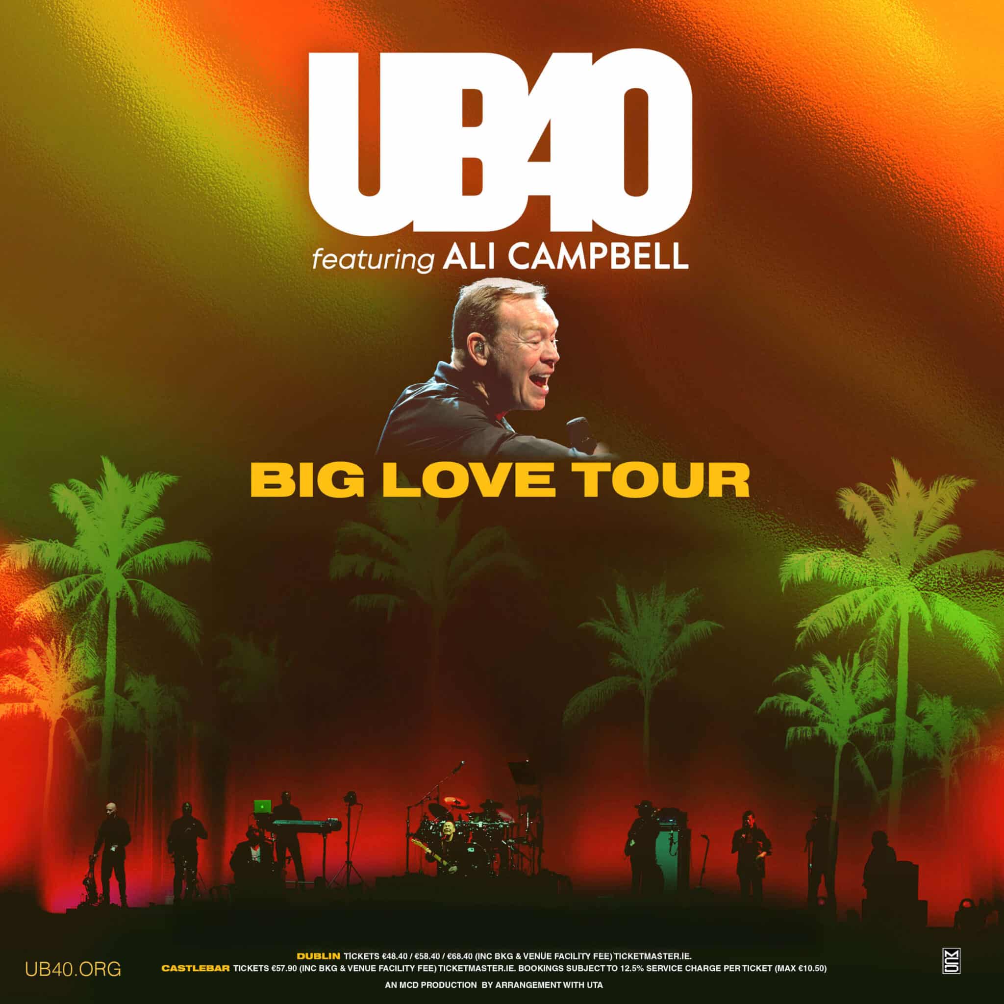 UB40 live tour poster 2026